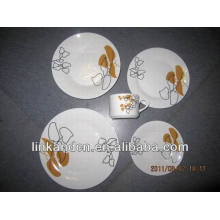 Haonai 20pcs design personalizado decalque exportados porcelana dinnerware set